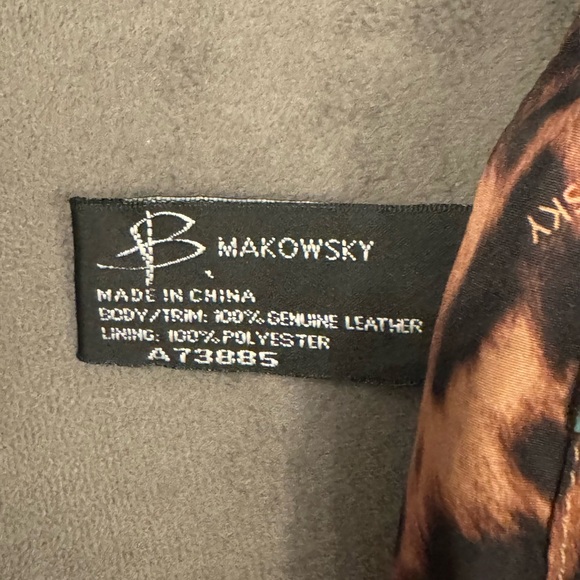 B. Makowsky Aqua Shoulder Bag with Silver Accents - Picture 2 of 8